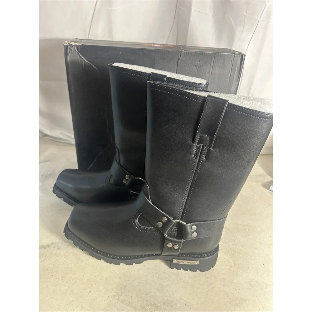 Dream Apparel Motorcycle Mens Black Boots Size  11